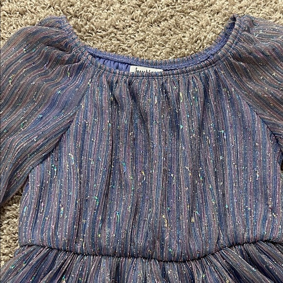 Speechless Blue and Iridescent Kids Dress - Picture 11 of 16